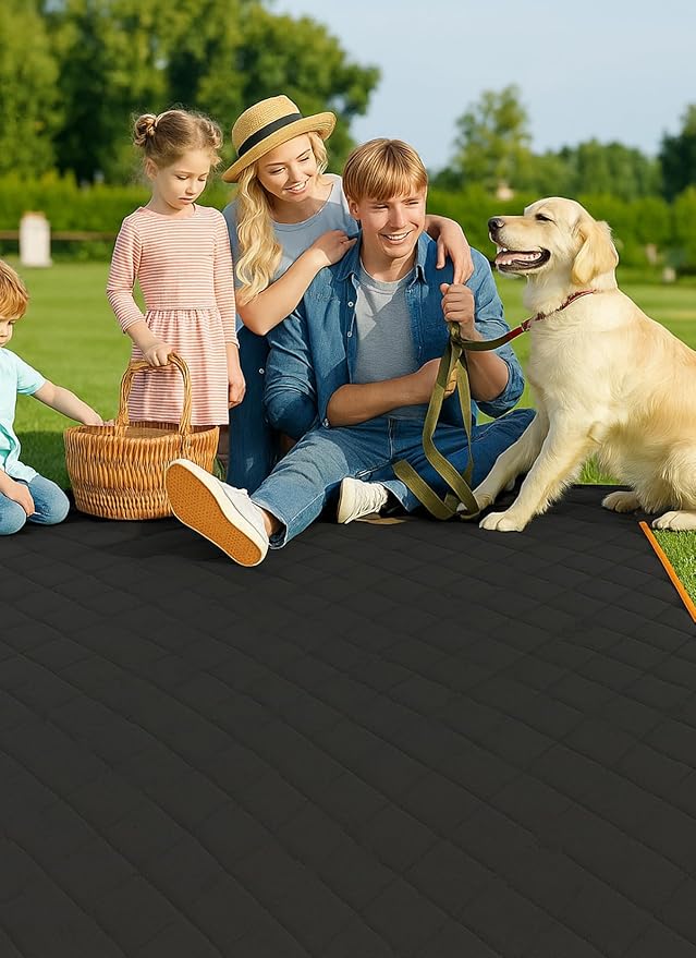 fidozen Dog Car Seat Cover, Universal Fit, Waterproof, Breathable, Machine Washable, Pet Hammock with Storage Pocket, Black (Orange, Standard 54" W)