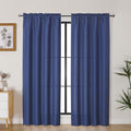Lecloud Bessie Blue Curtains 78 Inches Long 2 Pcs, Home Decor Airy Living Room Curtains for Bedroom Window Treatments, Dual Rod Pocket Light Filtering Drapes for Living Room, Each 40" W x 78" L