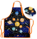 SANDJEST Kids Apron with Chefs Hat Set, Kitchen Apron Gifts