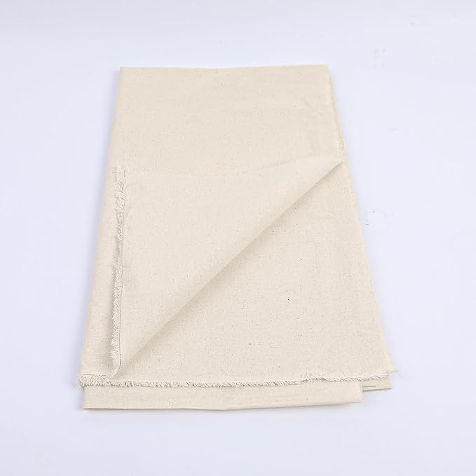 UBCGOTT 100% Cotton Muslin Fabric, 60 Inch X 1 Yard Unbleached Muslin Linen Fabric by The Yard, Draping Fabrics Suitable for Sewing Embroidery, Crafts Material,Garments (Natural)