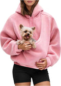 LBECLEY Hoodie with Dog Pouch Oversized Pet Hoodies Carrier Large Pocket Hooded Sweatshirt for Puppy Kitten Dogs Holder
