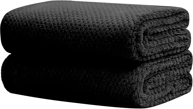 Wuwahold Microfiber Hair Towels, Waffle Hair Towel Set, Super Soft Highly Absorbent, Sturdy Quick Drying Turbans for Long, Thick, Curly Hair (2 Pack, 40" x 20")
