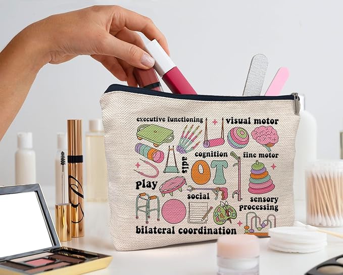 IWXYI Occupational Therapy Gifts,Occupational Therapy Makeup Bag,Occupational Therapist Make up Bag,Therapist Gifts,Ot Gifts,Gifts For Occupational Therapy