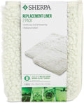Sherpa Replacement Liners for Travel Pet Carriers - Soft Absorbent Cat & Dog Kennel Pad with Waterproof Backing, Machine Washable Crate Pads, 16.5x11.25in - 2 Pack, White, Medium