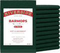 Riverside Bar Mop Towels Pack of 12, 16x19 Inches, 100% Ring Spun Cotton Terry Cloth Kitchen Towel, Highly Absorbent & Reusable Multipurpose Cleaning Rags for Bathroom, Hotel, Restaurant, Hunter Green