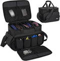 IBVIVIC Cable File Bag With Adjustable Dividers Dj Gig Bag for Cables, Cords,DJ Gear,Sound Instrument and Accessories 16L x 11W x 12H inch Black