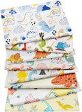 Aubliss 8pcs Fat Quarter Fabric Bundles 100% Cotton 20'' x 20'' Quilting Cotton Craft Fabric Pre-Cut Squares Sheets for Patchwork Sewing Quilting Crafting(Dinosaur)