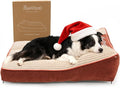 Pawccoli Dog Beds Large Sized Dog - Comfy Flat Pet Beds with Removable Washable Cover, Orthopedic Foam Puppy Mat with Pillow Suitable for Pet Up to 65 lbs(36''×24''×5'')