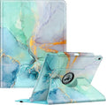 Fintie Rotating Case for iPad Air 13-inch (M3) 2025, (M2) 2024-360 Degree Swiveling Protective Stand Cover with Pencil Holder, Auto Wake/Sleep, Emerald Marble