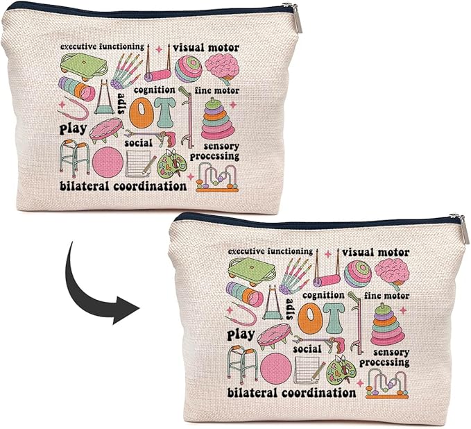 IWXYI Occupational Therapy Gifts,Occupational Therapy Makeup Bag,Occupational Therapist Make up Bag,Therapist Gifts,Ot Gifts,Gifts For Occupational Therapy