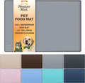 Neater Pet Brands Neater Mat Cat & Dog Food Mat, Waterproof & BPA-Free Silicone Placemat with Raised Edge for Under Food and Water Bowls, 19" x 12", Gunmetal Grey