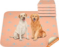 PJYuCien Washable Pee Pads for Dogs 4 Pack, 36" x 36" Non-Slip and Leak-Proof Pee Mat, Puppy Training Pads for Whelping, Playpen, Crate, Bed (Orange)