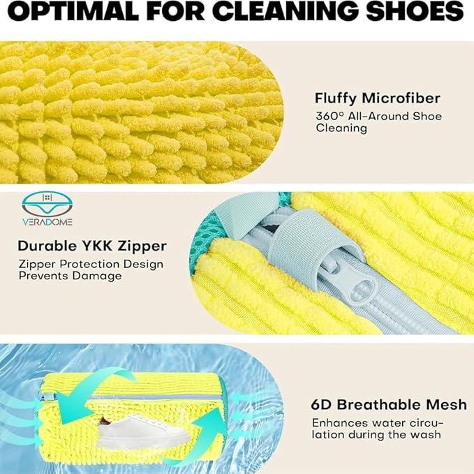 Veradome Laundry Shoe Bag | Shoe Washing Machine Bag | Reusable Laundry Shoe Bag for Washer And Dryer For All Shoe Types And Sizes (2)