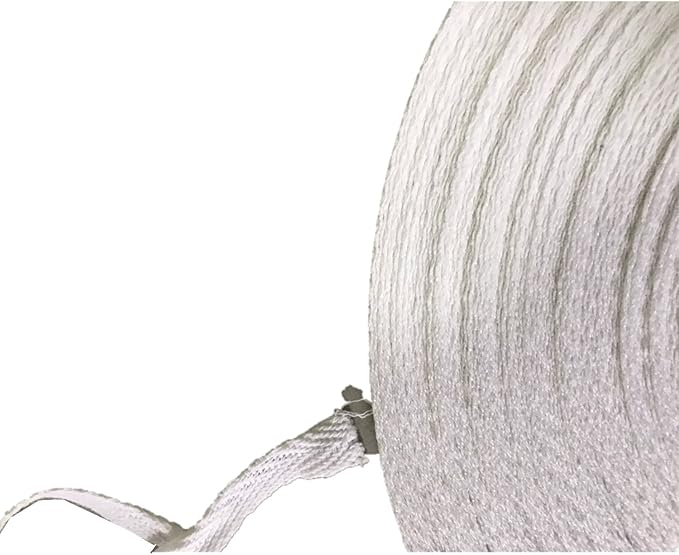 QIANF Twill Tape Ribbon 100% Cotton White 3/8 Inch Wide 50 Yard Roll Herringbone Tape(3/8 Inch-50Yard, White)