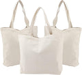 Segarty Blank Canvas Grocery Bag, 3 Pack 20X15in Reusable Large Shopping Plain Bags, Natural Shoulder Bags Personalized Beige Tote Bag Perfect for DIY Projects Painting Crafting Decoration