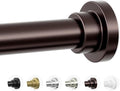 Mcrbeay Shower Curtain Rod, 1" Diameter Heavy Duty Tension Shower Rod, Non Slip Adjustable 28-46 inch No Drilling Shower Curtain Rods Spring Tension For Bathroom, Shower Stall, No Rust, Bronze