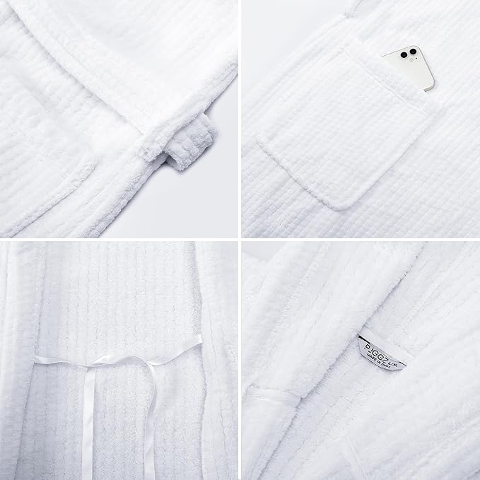 PJGGZ Hooded Bathrobes for Women, Soft Long Towel Robes for Women - Quick Dry yet Warm