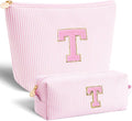 Btffitting Teacher Appreciation Gifts,Thank You Gifts from Students,Birthday Teacher Retirement Gifts for Women,Teachers Day Gift Ideas,Makeup Bag Set Cosmetic Bag - Pink,T