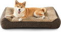 JOEJOY Orthopedic Dog Bed Medium Sized Dogs, Extra Thick Supportive Big Dog Couch Bed with Sides, Ultra Soft Pet Bed Sofa, Brown, 35''x25''