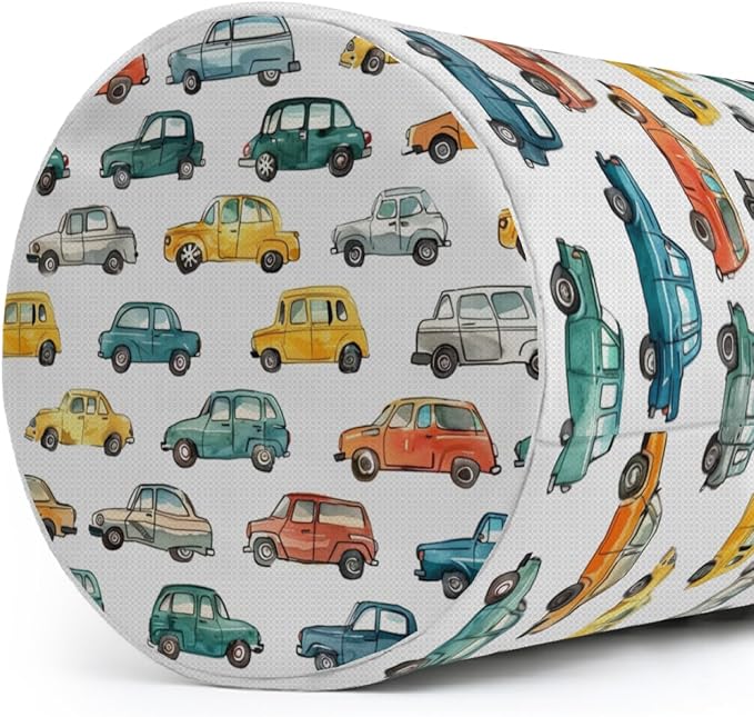 Laundry Basket Watercolor Cars Collapsible Laundry Hamper with Handles Clothes Storage Bin for Household Bedroom Bathroom College Dorms