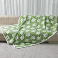 Maidewow Waterproof Pet Blanket,Dog Bed Covers Couch Sofa Stylish Jacquard Pets Throw Blankets for Puppy Cats Washable Reversible Furniture Protection Covers (Green Flower,L)