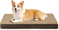 JOEJOY Orthopedic Medium Dog Bed, Washable Dog Crate Bed Medium Sized with Removable Cover, Egg Memory Foam Pet Beds, Brown, 29"x18"
