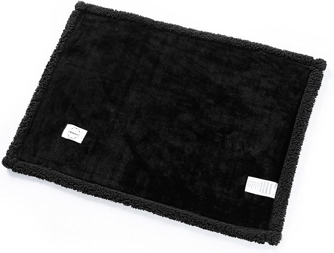 Maidewow Waterproof Dog Throw Blanket for Couch Black Pet Blankets for Small Doggie Cat Fluffy Calming Sofa Covers Puppy Washable Cats Jacquard Fleece Blanket for Warm-Black,XS-28x20in