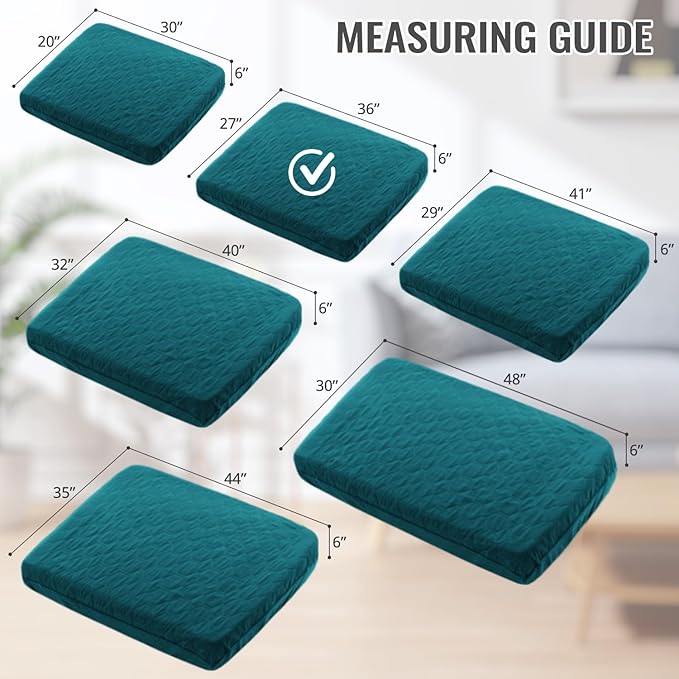 nanbowang Waterproof Dog Bed Covers Replacement Washable Pet Hair Easy to Remove, Dog Pillow Cover Quilted, Pet Bed Cover Lovely Puppy Bed Cover for Dog/Cat (27X36X6 (1pack), Green)