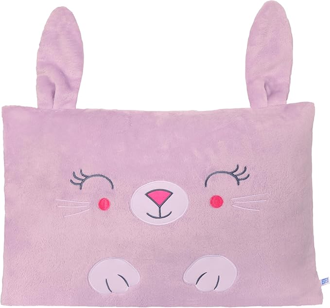 Saint Eve Kids Pillow Pals Fuzzy Pillow Case, Cute Animal Friends Soft Pillow Cover for Kids Beds and Nap Time - Floppy The Bunny