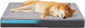 WATANIYA PET Memory Foam Large Dog Bed, Cooling Dog Beds for Large Dogs, Washable Orthopedic Pet Bed for Crate with Joint Relief Memory Foam, Waterproof Liner and Plush Cover (35’’x 22’’)