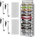 Kotkn Over The Door Shoe Organizer with 12 Large Breathable Pockets - Durable Hanging Storage for the Entire Family's Shoes - White