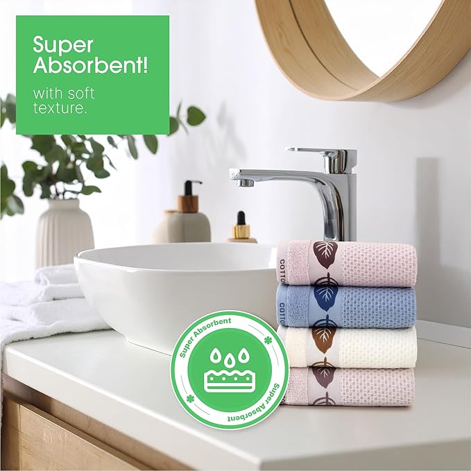 ZASHOP Kitchen Towels and Dishcloths Sets, Absorbent Dish Towels for Kitchen, Microfiber Cleaning Cloth, Dish Cloths for Washing Dishes, Waffle Kitchen Towels (Leaf-Shaped, 30" x 14")
