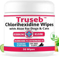 Pet Health Pharma Truseb Topical Ketoconazole and Chlorhexidine Wipes for Dogs, Cats and Horses - with Aloe for Cleansing - 50 Count (Ketoconazole & Chlorhexidine Wipes, 50 Count)
