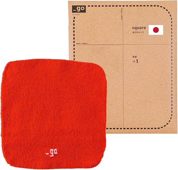 PACKING KNIT_GO Cable Organizer, Square, Made in Japan, Orange