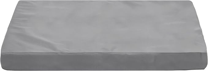 Dalema Dog Bed Cover,Waterproof Tough Plastic DIY Pet Bed Cover,Non Stick Hair Easy to Clean Rectangular Fillable Dog Bed Covers with Zipper(Light Grey,53" L x 36" W x 4" Th,Cover Only)