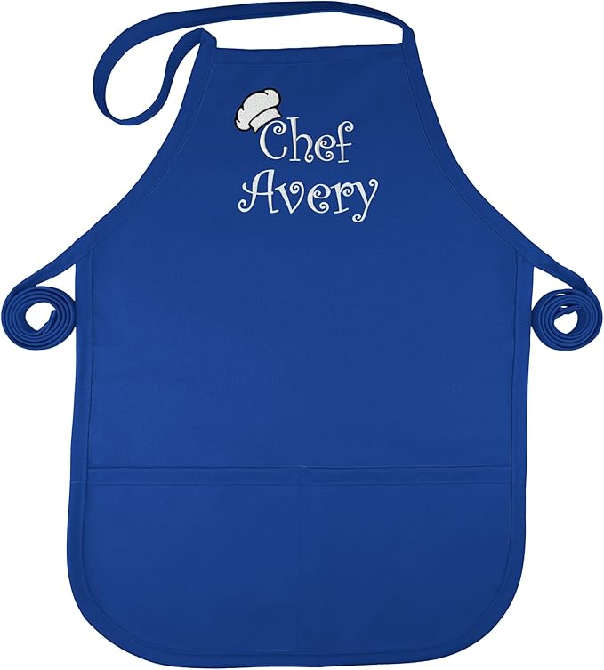 Personalized Kids Apron | Kid or Toddler Apron Sizes | Choice of Color and Thread