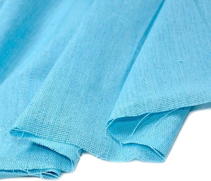 Linen Pre-Cut Qilting Fabric by The Yard Entelare(Blue,1yd)