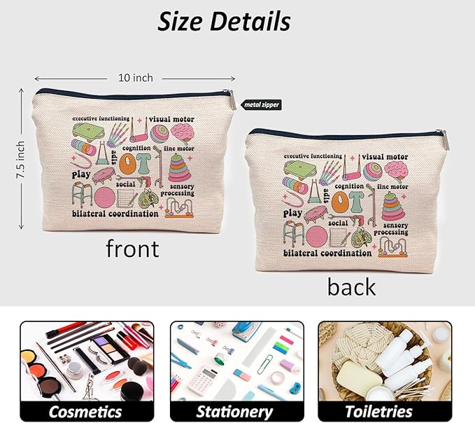 IWXYI Occupational Therapy Gifts,Occupational Therapy Makeup Bag,Occupational Therapist Make up Bag,Therapist Gifts,Ot Gifts,Gifts For Occupational Therapy
