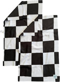 Desert Aqua || 2 Pack|| Double Sided Dish Towels || Waffle Weave Microfiber || Highly Absorbent || Hanging Loop || Dish Cloths || Modern || Designer Prints|| Black Checker
