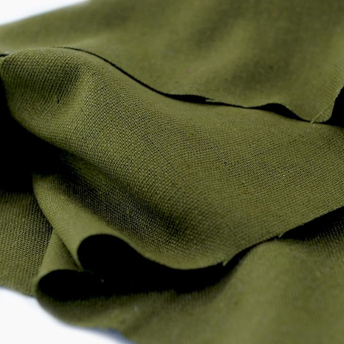 Rose Flavor Pre-Cut Quilting Linen Fabric,Craft Cloth,DIY for Sewing Crafting 60" by 1 Yard(Army Green)