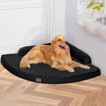 MEKIY Large Dog Bed - XL Orthopedic Egg-Crate Memory Foam Dog Beds with Removable Washable Cover, Waterproof Pet Beds with Non-Slip Bottom, Black