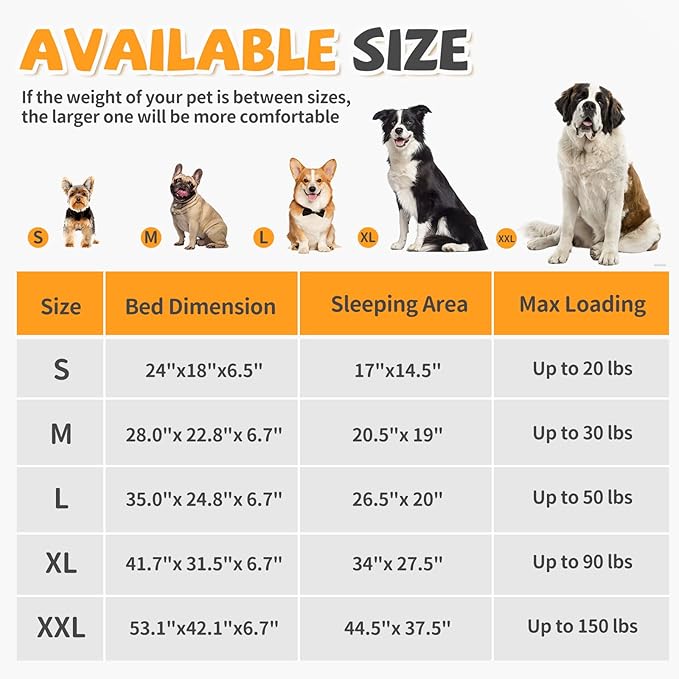 Makigued Orthopedic Dog Bed for Medium Dogs Egg Crate Foam Pet Sofa with Waterproof Liner, Removable Washable Cover, Nonslip Bottom, Cozy Couch for Small & Medium Dogs and Cats, 24x18x6.5, Dark Brown