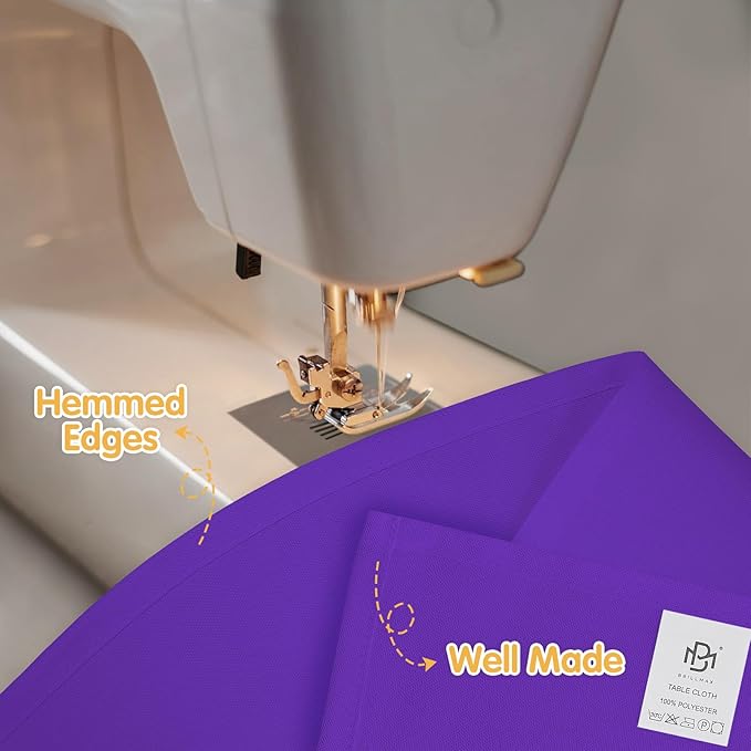 BRILLMAX 6 Pack Purple Tablecloths 70 x 120 Inch for 6ft or 8ft Rectangle Tables - Rectangular Bulk Linen Polyester Fabric Washable Cloth Cover for Wedding Reception Banquet Birthday Party