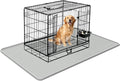Bartuke Silicone Dog Crate Mat, 36" x 24" Crate Liner for Dog Cages, Kennel Mat with Raised Edge, Washable, Waterproof, Leakproof, Protect Floors