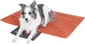 Outdoor Foldable Dog Mat Durable Teflon-Coated Oxford Material Waterproof Thin Dog pad Travel-Friendly Machine Washable Design for Camping/Car (Orange, Small (27.6 * 19.7 * 1.57 in))