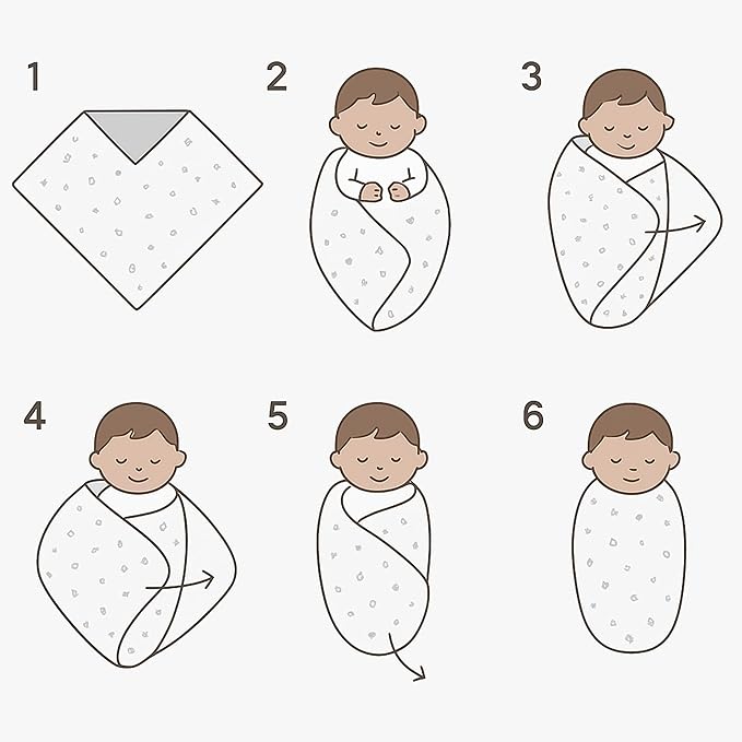 NTBAY 2 Layer Muslin Cotton Baby Swaddle Blanket, 30x40 Soft and Breathable Receiving for Newborns and Infants, Perfect for Crib, Stroller, Travel, Lightweight Nursery Blanket, Striped Dog
