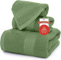 RIVERSIDE 3-Piece Towel Set, 1 Bath Towel, 1 Hand Towel, 1 Washcloth, 550 GSM Ring Spun Cotton, Soft, Quick Dry, Absorbent Bathroom Towels for Home, Gym, Spa, Sage Green