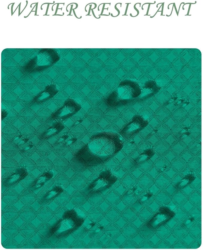 ggaimwf 72x72 Inch Solid Color Shower Curtain for Bathroom Waffle Bath Water Resistant Fabric Curtains Sea Green Modern Thick Shower Stall Curtain with Metal Hooks