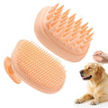 2-in-1 Dog Bath Brush for Grooming & Massage - Pet Silicone Brush for Long & Short Haired Dogs and Cats, Dog Scrubber for Bath, Rubber Curry Brush, Use Wet as Bath Brush or Dry for Grooming