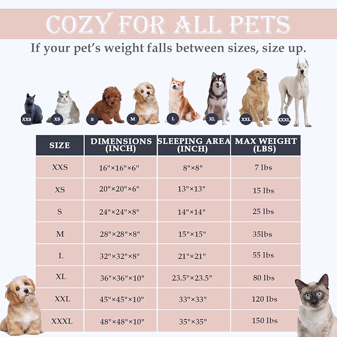 Aofast Calming Dog & Cat Bed for Extra Large Small Medium Sized Pet, Donut Washable Comfort Fluffy Warm Round Mat for Puppy Kitten, 8 Size Essentials Furniture Supplies Indoor